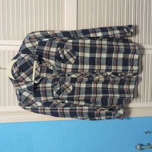 Torrid Size 0X Blue And Pink Plaid Button Up